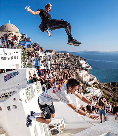 RED BULL ART OF MOTION PARKOUR SANTORINI